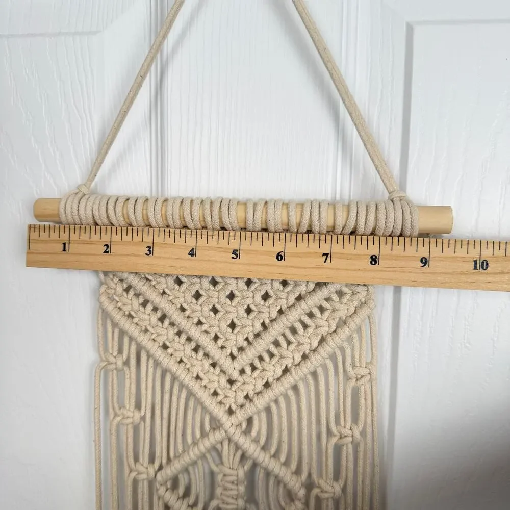 Macrame Baseball Hat Wall Mounted‎ Display Rack Handmade Storage Gift Boho Decor